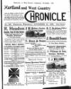 Hartland and West Country Chronicle Wednesday 18 November 1908 Page 1