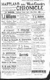 Hartland and West Country Chronicle Friday 14 July 1922 Page 1