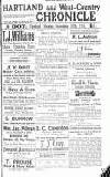 Hartland and West Country Chronicle Monday 20 November 1922 Page 1