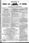 Leamington Advertiser, and Beck's List of Visitors Saturday 19 May 1849 Page 1