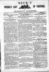 Leamington Advertiser, and Beck's List of Visitors Saturday 08 September 1849 Page 1