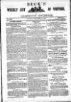 Leamington Advertiser, and Beck's List of Visitors Saturday 15 September 1849 Page 1