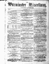Warminster Miscellany, and Local Advertiser Monday 02 November 1857 Page 1