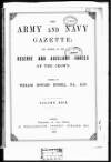 Army and Navy Gazette Saturday 07 January 1888 Page 1
