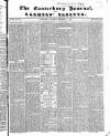 Canterbury Journal, Kentish Times and Farmers' Gazette Saturday 01 December 1849 Page 1