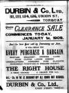 Torquay Times, and South Devon Advertiser Friday 01 January 1909 Page 6