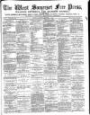 West Somerset Free Press Saturday 01 November 1884 Page 1