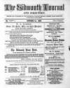 Sidmouth Journal and Directory Thursday 01 October 1863 Page 1