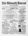 Sidmouth Journal and Directory Wednesday 01 November 1865 Page 1