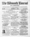 Sidmouth Journal and Directory Friday 01 December 1865 Page 1