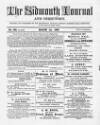 Sidmouth Journal and Directory Thursday 01 March 1866 Page 1