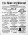 Sidmouth Journal and Directory Sunday 01 April 1866 Page 1