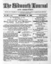 Sidmouth Journal and Directory Saturday 01 September 1866 Page 1