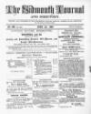 Sidmouth Journal and Directory Saturday 01 June 1867 Page 1