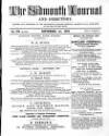 Sidmouth Journal and Directory Thursday 01 September 1870 Page 1