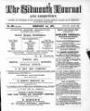 Sidmouth Journal and Directory Wednesday 01 February 1871 Page 1