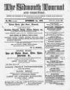 Sidmouth Journal and Directory Friday 01 November 1872 Page 1