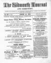 Sidmouth Journal and Directory Friday 01 August 1873 Page 1