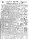 Chepstow Weekly Advertiser Saturday 16 October 1886 Page 1