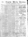 Chepstow Weekly Advertiser Saturday 12 November 1887 Page 1
