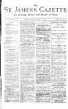 St James's Gazette Wednesday 08 August 1883 Page 1