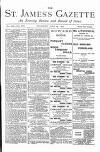 St James's Gazette Thursday 25 July 1889 Page 1