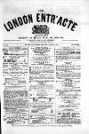 London and Provincial Entr'acte Saturday 08 October 1870 Page 1