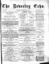 Beverley Echo Tuesday 29 December 1885 Page 1