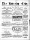 Beverley Echo Tuesday 06 November 1888 Page 1