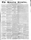 Beverley and East Riding Recorder Saturday 18 April 1857 Page 1