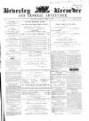 Beverley and East Riding Recorder Saturday 08 March 1862 Page 1