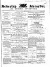 Beverley and East Riding Recorder Saturday 20 September 1862 Page 1
