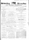 Beverley and East Riding Recorder Saturday 10 January 1863 Page 1