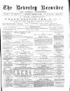 Beverley and East Riding Recorder Saturday 03 September 1887 Page 1