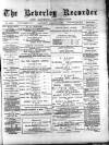 Beverley and East Riding Recorder Saturday 03 December 1892 Page 1