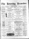 Beverley and East Riding Recorder Saturday 25 May 1895 Page 1