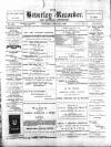 Beverley and East Riding Recorder Saturday 04 February 1899 Page 1