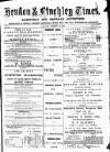 Hendon & Finchley Times Saturday 18 January 1879 Page 1