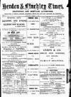 Hendon & Finchley Times Saturday 08 March 1879 Page 1