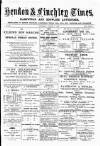 Hendon & Finchley Times Saturday 07 August 1880 Page 1