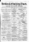 Hendon & Finchley Times Saturday 21 August 1880 Page 1