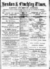 Hendon & Finchley Times Saturday 22 January 1881 Page 1