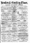 Hendon & Finchley Times Saturday 29 October 1881 Page 1