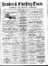 Hendon & Finchley Times Saturday 17 February 1883 Page 1