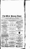 West Surrey Times Saturday 23 September 1876 Page 1