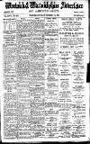 Warwick and Warwickshire Advertiser Saturday 22 December 1923 Page 1