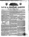 Naval & Military Gazette and Weekly Chronicle of the United Service Saturday 02 September 1837 Page 1