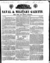 Naval & Military Gazette and Weekly Chronicle of the United Service Saturday 02 December 1837 Page 1
