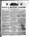 Naval & Military Gazette and Weekly Chronicle of the United Service Saturday 16 March 1839 Page 1