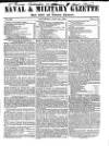 Naval & Military Gazette and Weekly Chronicle of the United Service Saturday 24 July 1841 Page 1